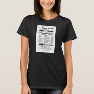 CAMISETA ETIQUETA BRANCA DOS FATOS DE JESUS NO T ESCURO DAS
