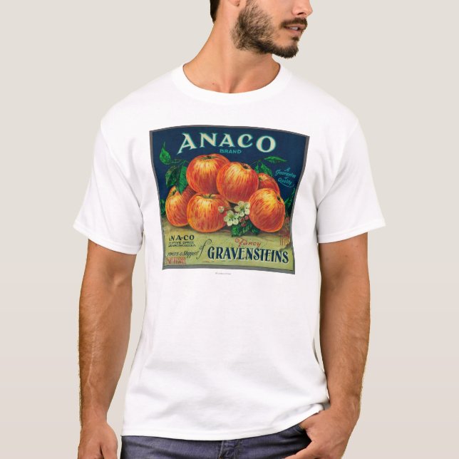 Camiseta Etiqueta da caixa de Anaco Apple (Frente)