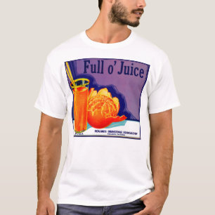 Camiseta Etiqueta da caixa laranja de Cheio de 1930