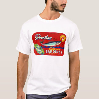 Camiseta Etiqueta da sardinha de Sebastian
