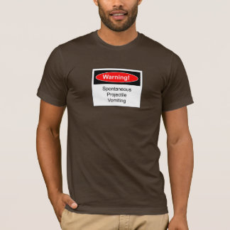 Camiseta Etiqueta de advertência