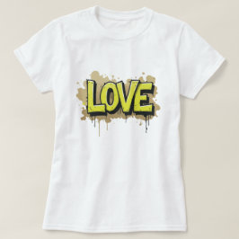 Camiseta Etiqueta de amor monocromática