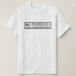 Camiseta Etiqueta de Aviso Warren