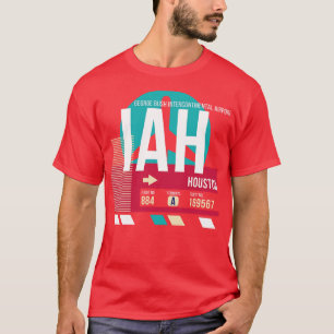 Camiseta Etiqueta de Bagagem de Código do Aeroporto de Hous