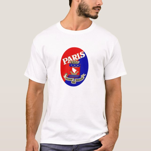 Camiseta Etiqueta de Bagagem de Paris de 1925 (Frente)