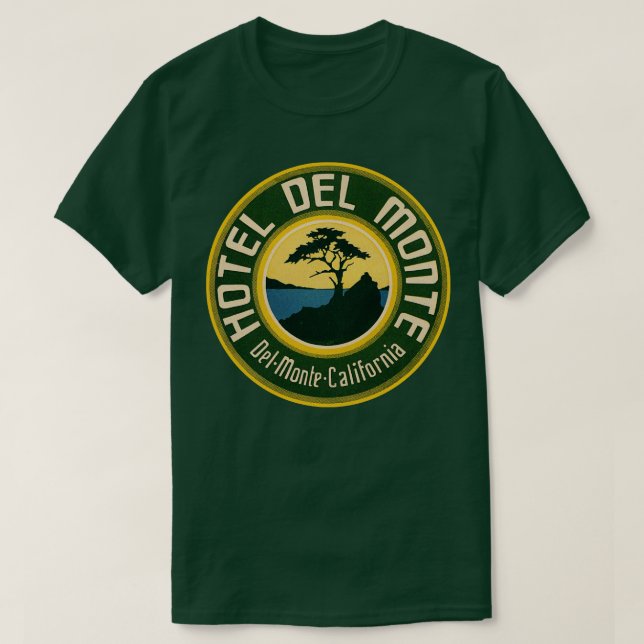Camiseta Etiqueta de Bagagem Del Monte California Hotel Def (Frente do Design)