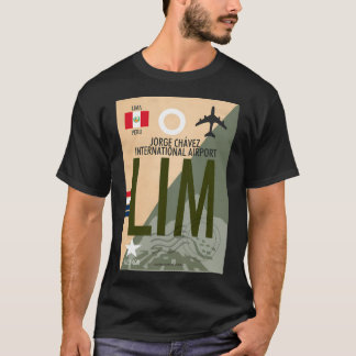 Camiseta Etiqueta de Bagagem do Aeroporto Internacional Jor