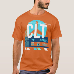 Camiseta Etiqueta de Bagagem do Código do Aeroporto Charlot