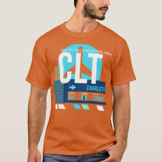 Camiseta Etiqueta de Bagagem do Código do Aeroporto Charlot