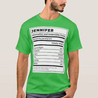Camiseta Etiqueta de Comida engraçada Ingredientes feminino