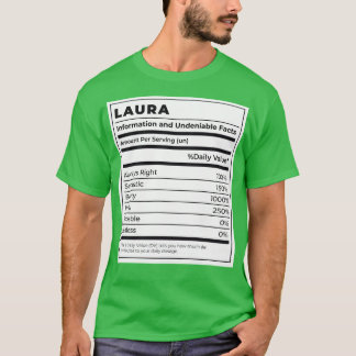 Camiseta Etiqueta de Comida engraçada Ingredientes feminino