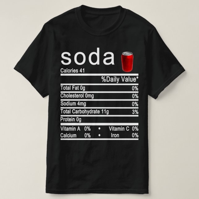 Camiseta etiqueta de Fatos Nutricionais de Sódio (Frente do Design)