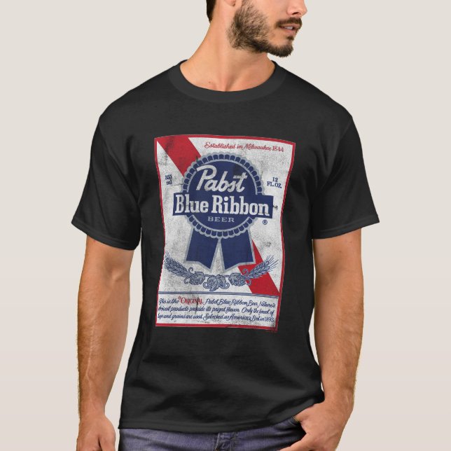 Camiseta Etiqueta de Fita Azul Pabst (Frente)