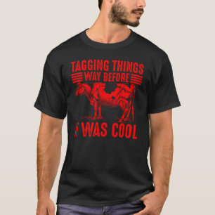 Camiseta Etiqueta de Gado Vaca Para Homens Mulheres Meninos