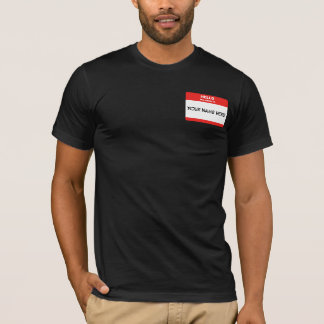 Camiseta etiqueta de nome