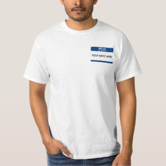 Camiseta etiqueta de nome