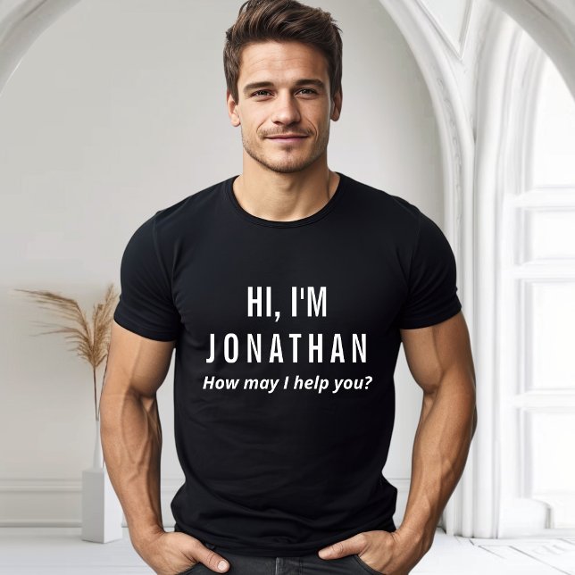 Camiseta Etiqueta de Nome Personalizada para Equipes de Fun (Criador carregado)