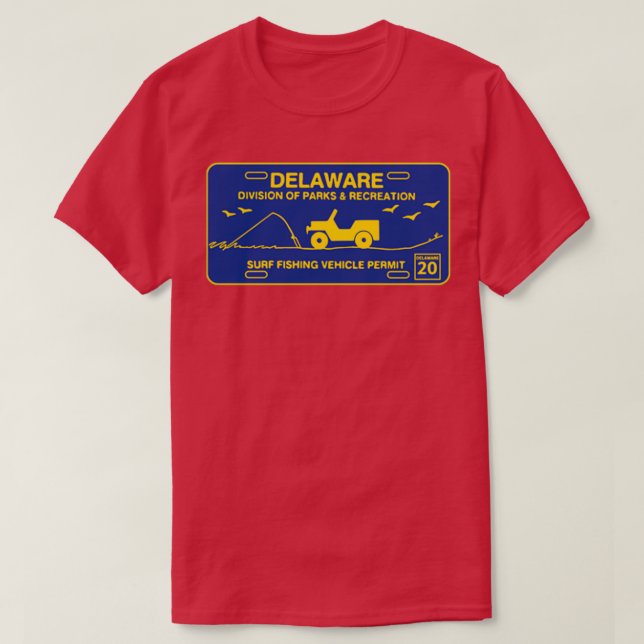 Camiseta Etiqueta de praia Delaware (Frente do Design)