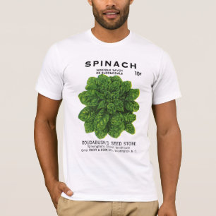 Camiseta Etiqueta do pacote da semente do espinafre