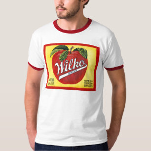 Camiseta Etiqueta do vintage das maçãs da marca de Wilko