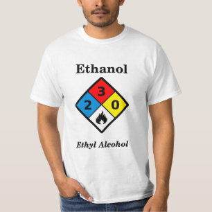 Camiseta Etiqueta MSDS de etanol