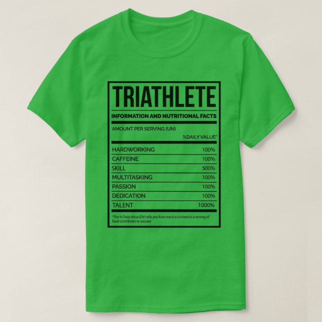 Camiseta Etiqueta Nutrição Triathlon Triathlon Triathlon Tr (Frente do Design)