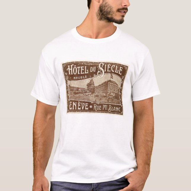 Camiseta Etiqueta retro Hotel Du Siecle T-shirt (Frente)