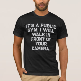 Camiseta Etiquetas de ginásio fitness foto de ginásio públi