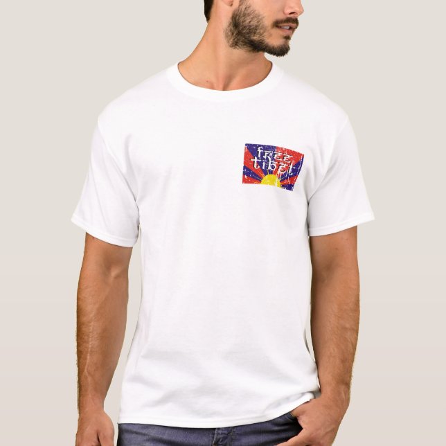 Camiseta Etiquetas livres de Tibet (Frente)