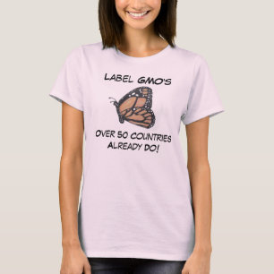 Camiseta Etiquete o t-shirt orgânico de GMO - EUA