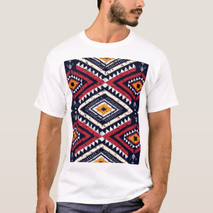 Camiseta Etnia Geométrica Oriental: Tradicional Sem Costura