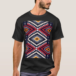Camiseta Etnia Geométrica Oriental: Tradicional Sem Costura