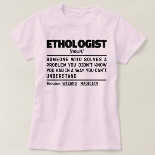 Camiseta Etólogo Novo Comportamento Animal Especialista Eng