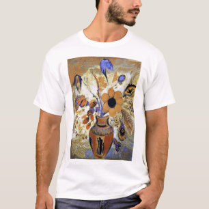 Camiseta Etruscan Vase com Flores, Redon
