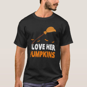 Camiseta Eu A Amo. Eu Amo A Sua Broomstick Pumpkins Hallowe