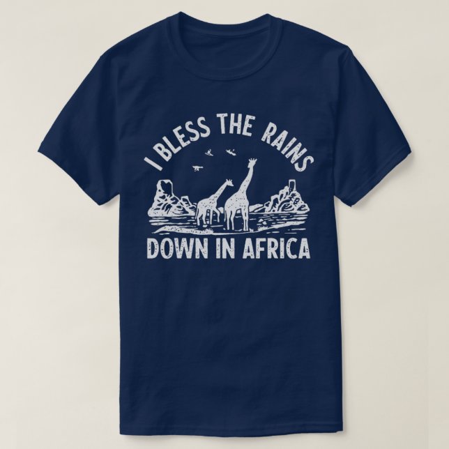 Camiseta Eu Abençoo Chover Na África (Frente do Design)