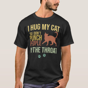 Camiseta Eu Abraço O Meu Gato, Não As Pessoas