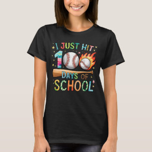 Camiseta Eu Acabei De Atingir 100 Dias De Baseball Escolar