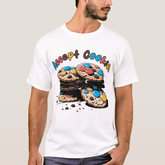 Camiseta Eu aceito biscoitos (Frente)