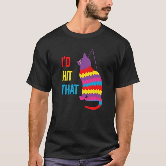Camiseta Eu Acertaria Aquele Gato Pinata Cinco De Mayo (Frente)