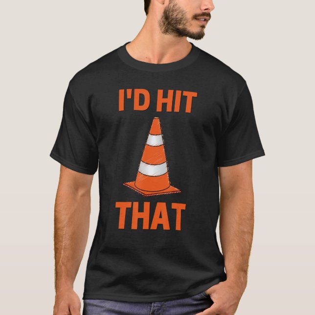 Camiseta Eu Acertava Aquele Cone de Tráfego Laranja Autocru (Frente)