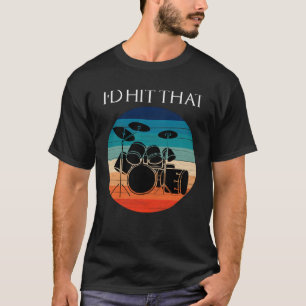 Camiseta Eu acertava no conjunto do tambor do Vintage Drumm