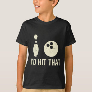 Camiseta Eu Acertei Aquele Jogador De Boliche Engraçado Diz