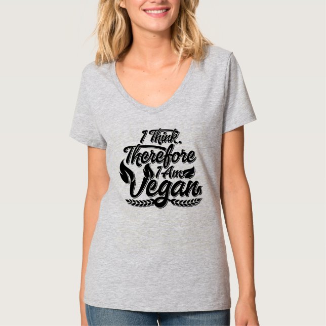 Camiseta Eu Acho, Por Isso Sou Vegan (Frente)