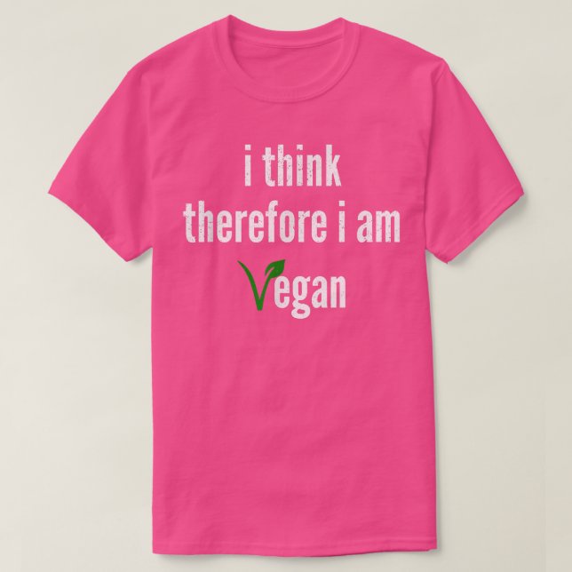 Camiseta Eu Acho, Por Isso Sou Vegan (Frente do Design)