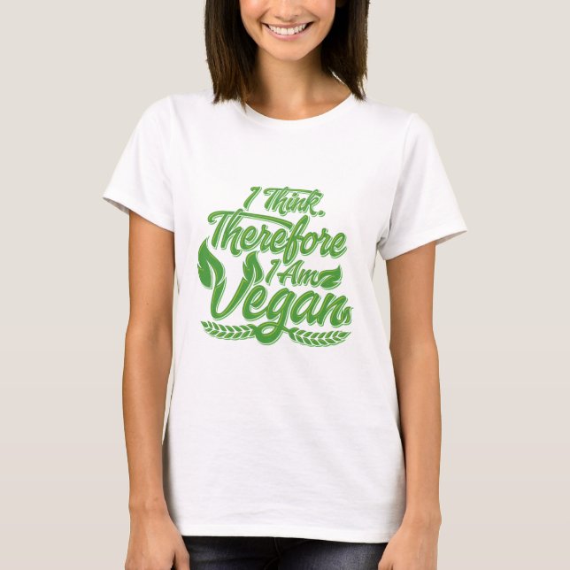 Camiseta Eu Acho, Por Isso Sou Vegan (Frente)