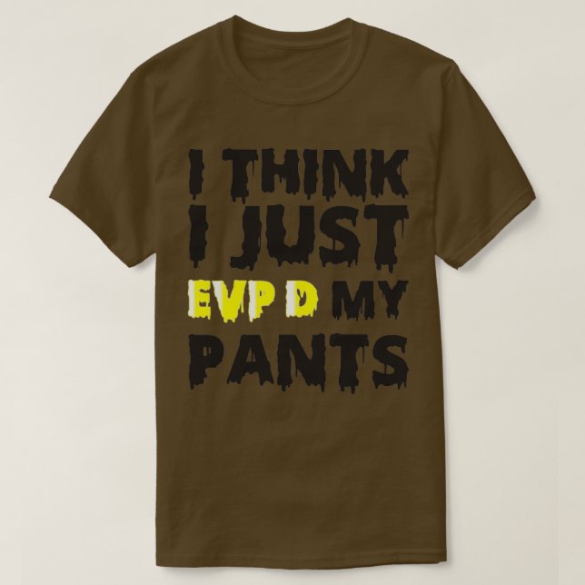 Camiseta Eu Acho Que Apenas EVPx27D Minha Calça Engraçada F (Frente do Design)