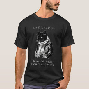 Camiseta Eu Acho Que Vou Causar Problemas De Propósito Gato