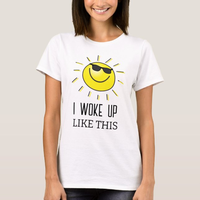 Camiseta Eu acordei - sol fofo (Frente)