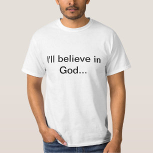 Camiseta Eu acreditarei no deus… quando os porcos voam